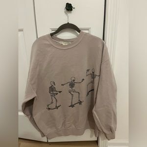 Urban Outfitters Skateboarding Skeleton Crewneck